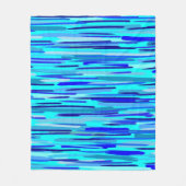 Blauwe Regen druppels Abstract Fleece Deken (Voorkant)