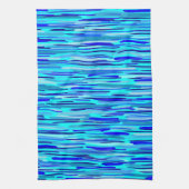 Blauwe Regen druppels Abstract Theedoek (Verticaal)