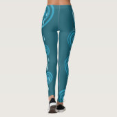 Blauwe regen leggings (Achterkant)