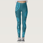 Blauwe regen leggings (Voorkant)