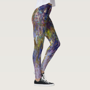 Blauwe regen (linkerhelft) door Claude Monet Leggings