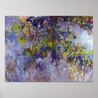 Blauwe regen (linkerhelft) door Claude Monet
