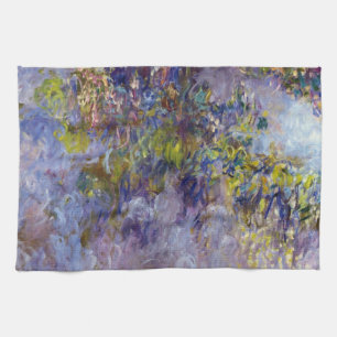 Blauwe regen (linkerhelft) door Claude Monet Theedoek