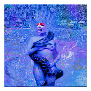Blauwe Regen Perfect Poster