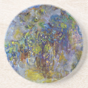 Blauwe regen (rechterhelft) door Claude Monet Zandsteen Onderzetter