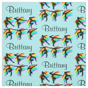BLAUWE REGENBOOG GEPERSONALISEERDE GYMNASTIEK STOF
