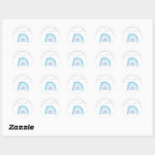 Blauwe Regenboog Kinderen Verjaardag Zo Heldere gu Ronde Sticker (Vel)