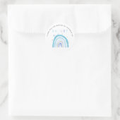Blauwe Regenboog Kinderen Verjaardag Zo Heldere gu Ronde Sticker (Tas)