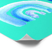 Blauwe regenboog poster (Hoek)