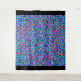 Blauwe regenbooggreep wandkleed