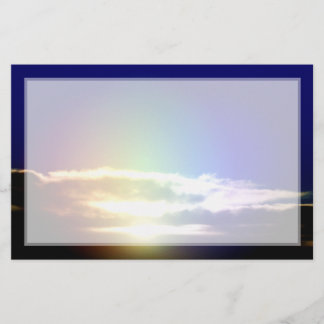 Blauwe regenboogzonfoto briefpapier