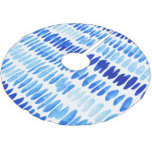 Blauwe regendruppels: Waterverf naadloos Abstract Kerstboom Rok (Gekanteld)