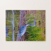 Blauwe Reiger Yellowstone. Legpuzzel (Horizontaal)