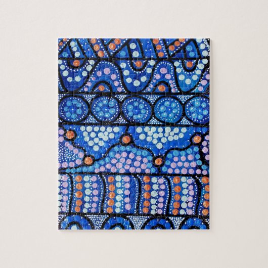 Blauwe reis puzzel (Verticaal)