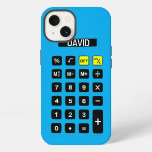 Blauwe rekenmachine met toetsenbord  iPhone 13 hoesje