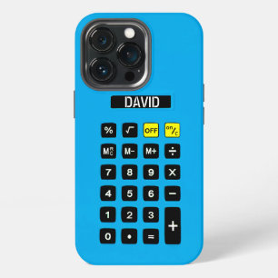 Blauwe rekenmachine met toetsenbord  iPhone 13 pro hoesje
