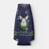 Blauwe rendierfles flesjeskoeler (Voorkant)