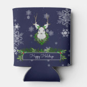 Blauwe rendierkoeler blikjeskoeler (Achterkant)