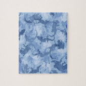 Blauwe reptielencamouflage legpuzzel (Verticaal)