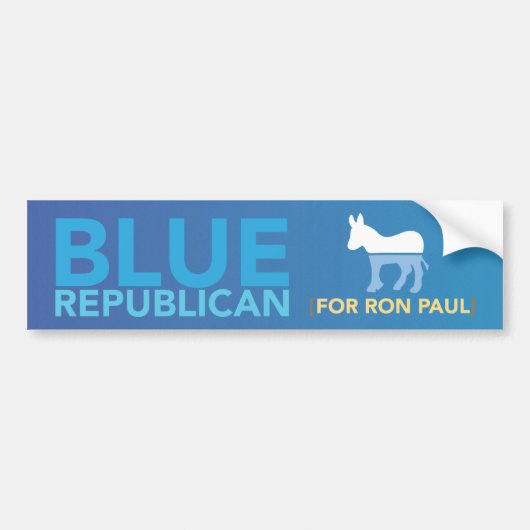 Blauwe republikeinse Bumpersticker (Voorkant)