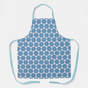 Blauwe retro schort
