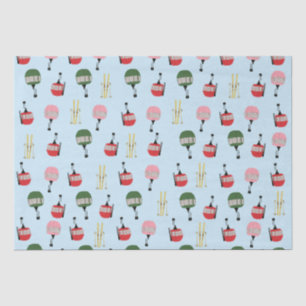 Blauwe Retro Ski Lift Gondola Winter Skiën Tissuepapier