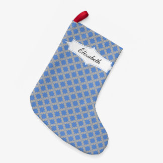 Blauwe Retro Star Kerstkous Kleine Kerstsok