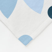 Blauwe retro stijl madeliefjes en donkerblauwe sti fleece deken (Hoek)