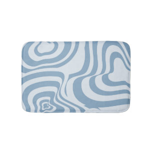 Blauwe Retro Swirl Groovy Y2K Patroon Badmat
