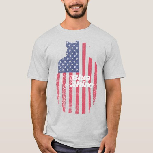 Blauwe Rijn "Amerikaanse tank" (kleur) T-shirt (Voorkant)