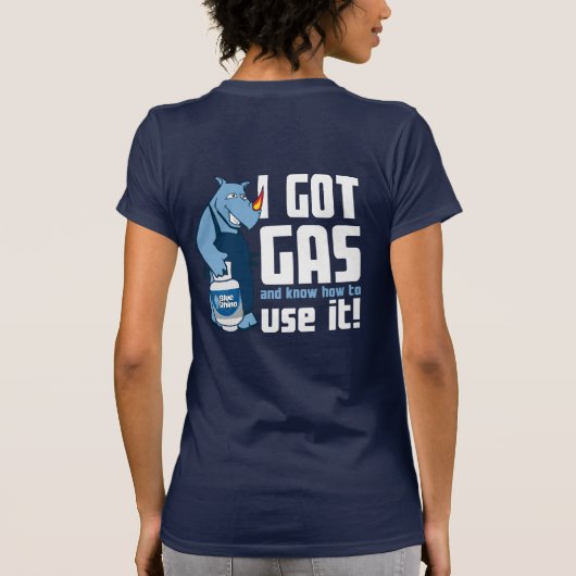 Blauwe Rijn "Ik heb gas" Vrouwen T-shirt (Achterkant)