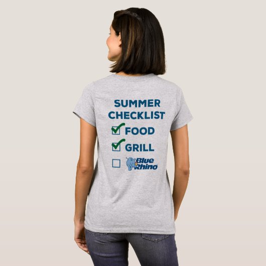 Blauwe Rijn "Summer Checklist" Vrouwen T-shirt (Achterkant volledig)