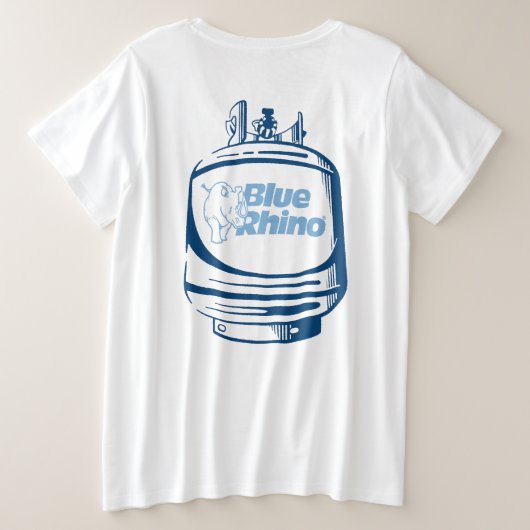 Blauwe Rijn "Tank" Grote Maat T-shirt (Design achterkant)