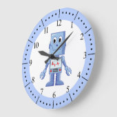 Blauwe robot grote klok (Hoek)