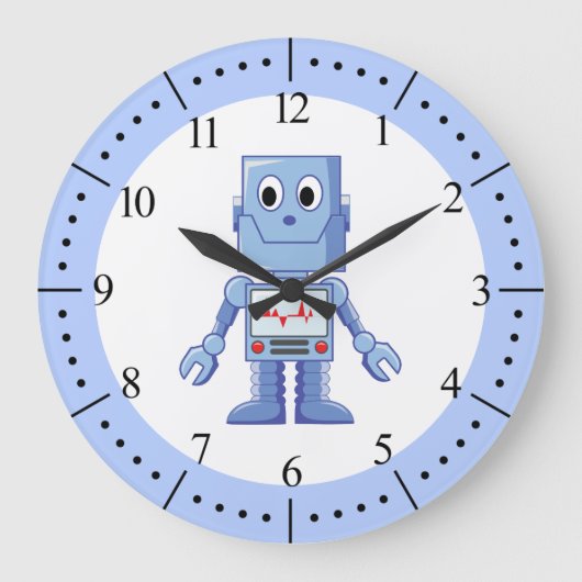 Blauwe robot grote klok (Voorkant)