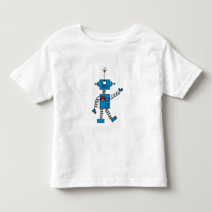 Blauwe robot kinder shirts