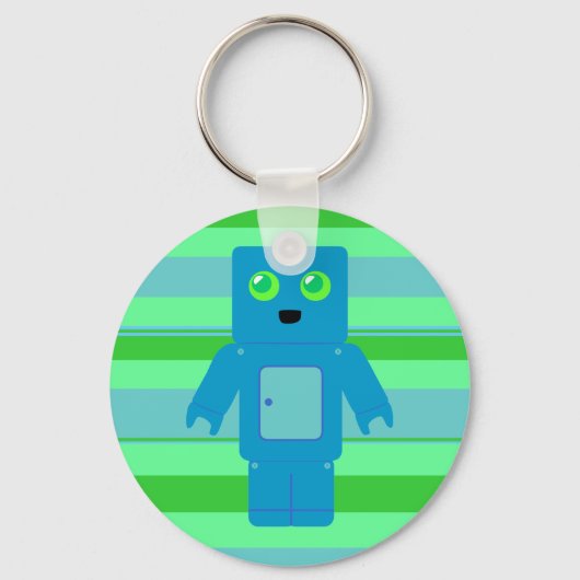 Blauwe robot sleutelhanger (Voorkant)