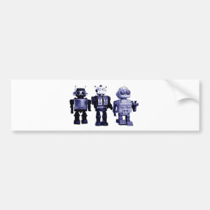 blauwe robots bumper sticker