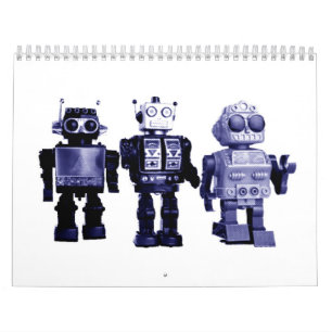 blauwe robots kalender