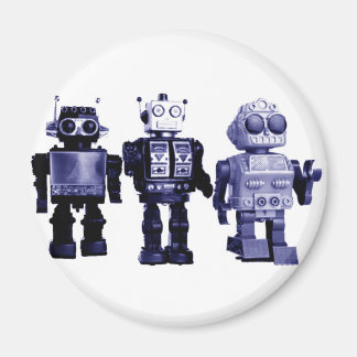 Blauwe robots magneet