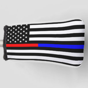 blauwe rode dunne lijn brandweerlieden symbool usa golfheadcover