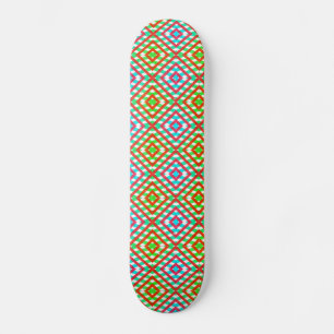 Blauwe, rode en groene lente-/paasdiamant skateboard