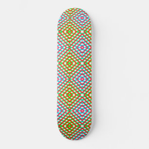 Blauwe, rode en groene lente-/paasdiamant skateboard
