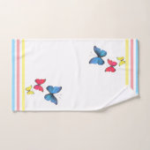 Blauwe rode geelbuikvlies bad handdoek (Handdoek)