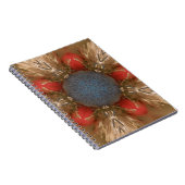 Blauwe rode kerstdecoratie Baubles Notitieboek (Rechterzijde)