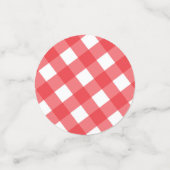Blauwe & Rode Pleinen Geruite Gingham Checkers Confetti (Kleine voorkant)