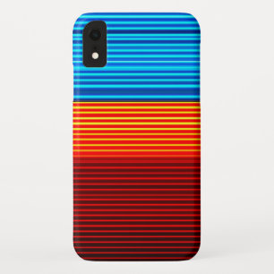 Blauwe rode strepen iPhone XR hoesje