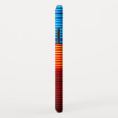 Blauwe rode strepen Case-Mate iPhone case (Achterkant/rechts)