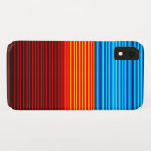 Blauwe rode strepen Case-Mate iPhone case (Achterkant (horizontaal))