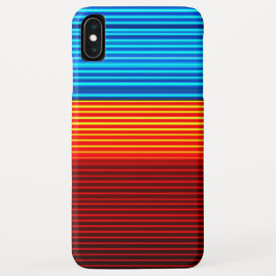 Blauwe rode strepen iPhone XS max hoesje